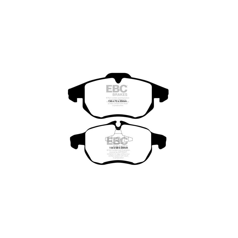 EBC Yellowstuff Brake Pads 156mm x 68mm DP41414R - Front