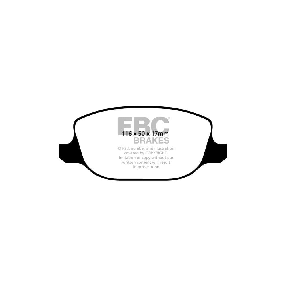 EBC Redstuff Brake Pads 116mm x 50mm DP31425C - Rear