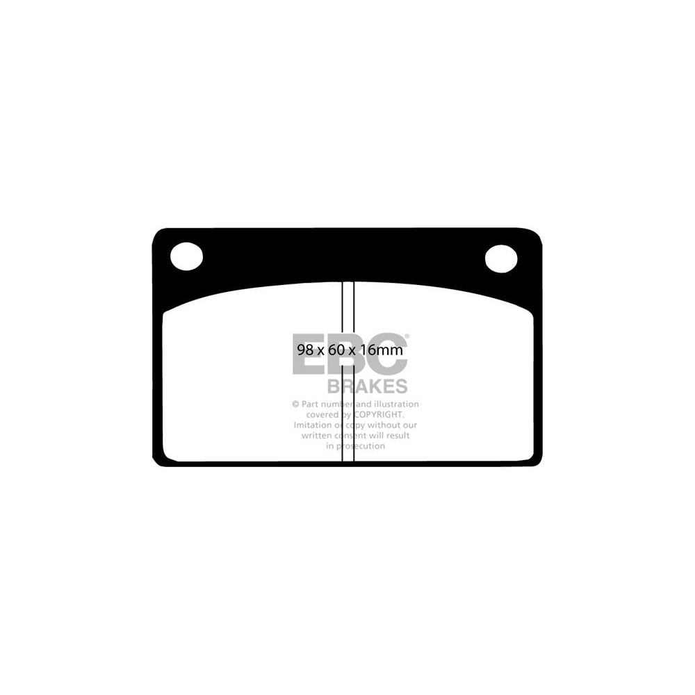 EBC Greenstuff 2000 Brake Pads 98mm x 60mm DP2143 - Front