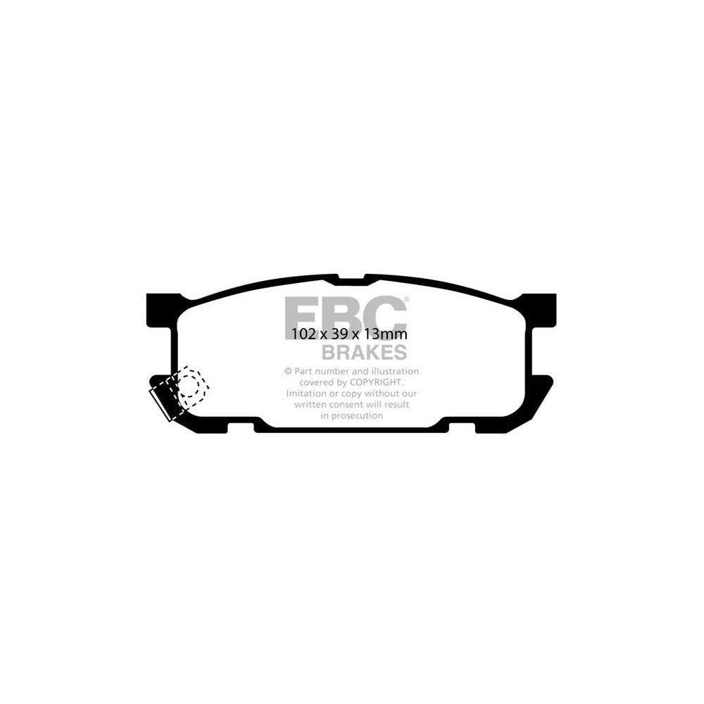 EBC Bluestuff B Brake Pads 102mm x 39mm DP51453B - Rear