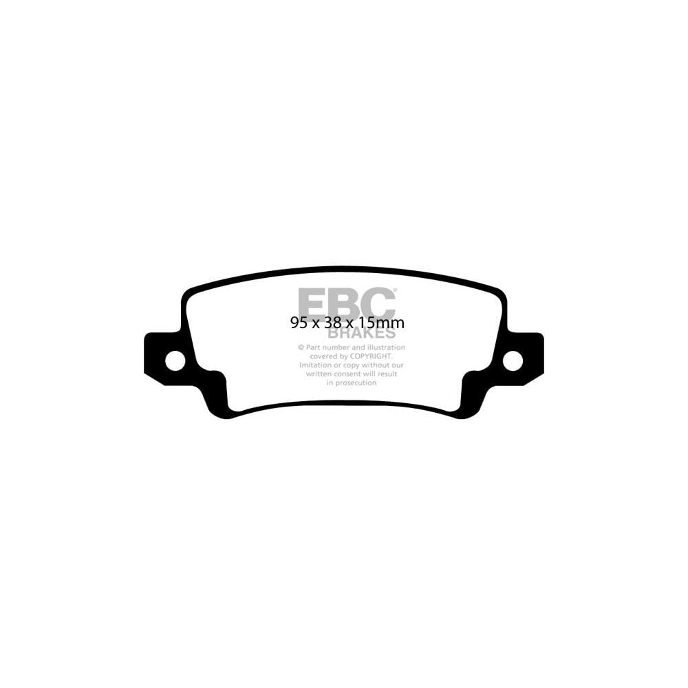 EBC Yellowstuff Brake Pads 95mm x 38mm DP41458R - Rear