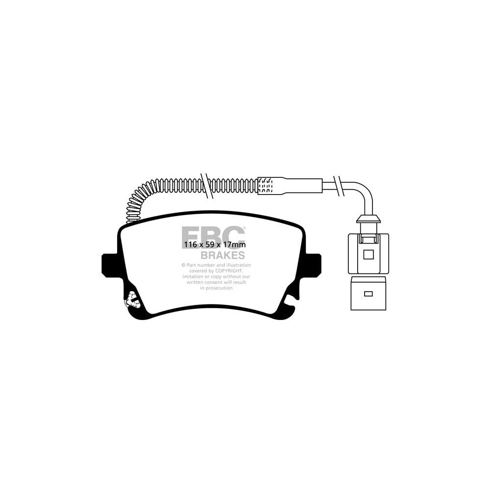 EBC RP-1 Brake Pads 116mm x 59mm DP81470RP1 - Rear