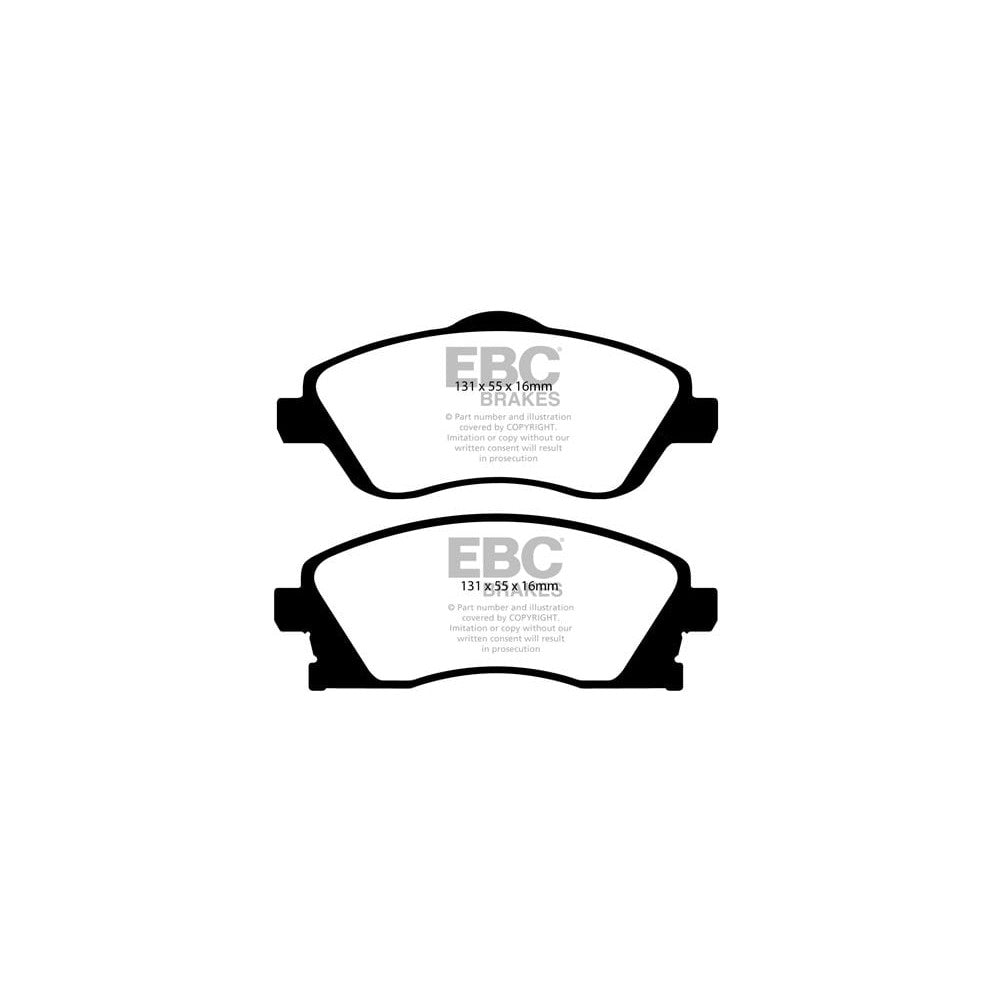 EBC Greenstuff 2000 Brake Pads 131mm x 55mm DP21476 - Front