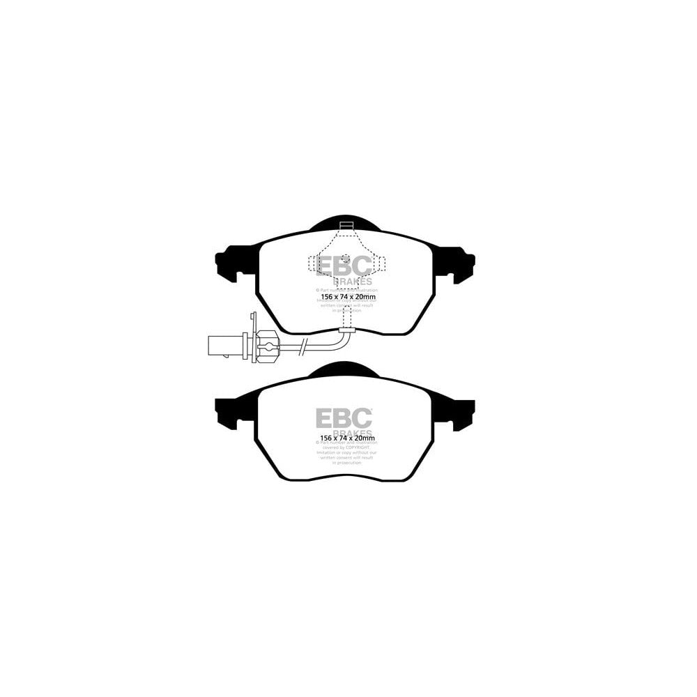 EBC Ultimax Brake Pads 156mm x 74mm DP1483 - Front