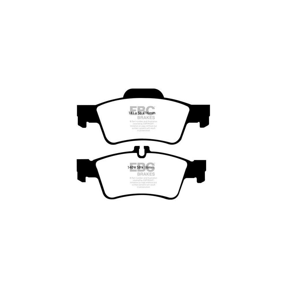 EBC Yellowstuff Brake Pads 140mm x 58mm DP41491R - Rear