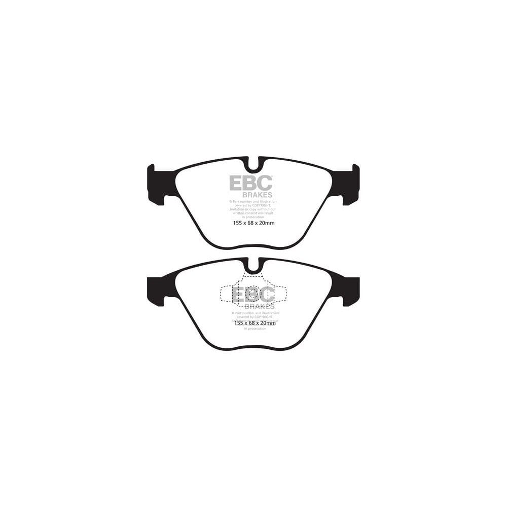 EBC Greenstuff 6000 Brake Pads 155mm x 68mm DP61512 - Front