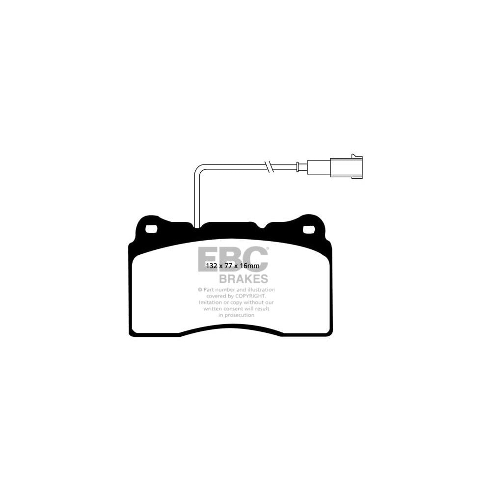 EBC Bluestuff NDX Brake Pads 132mm x 77mm DP51536NDX - Front