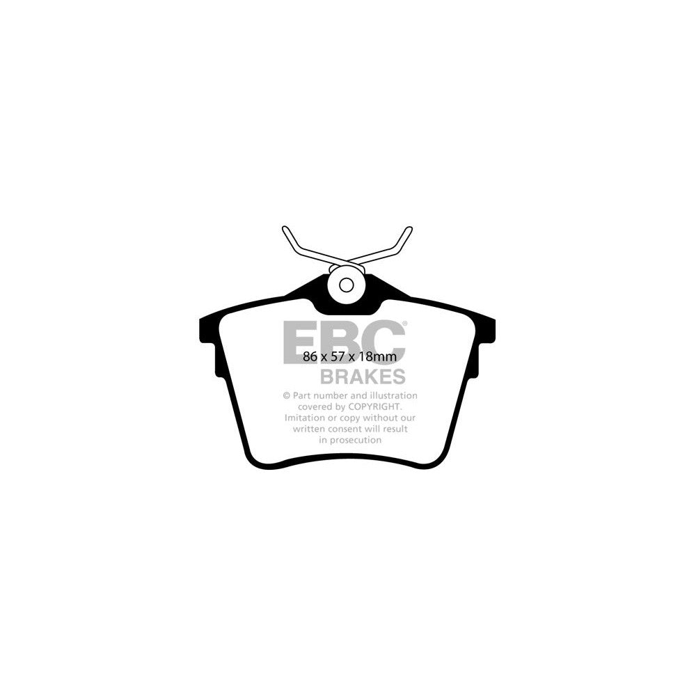 EBC Ultimax Brake Pads 86mm x 57mm DP1551 - Rear