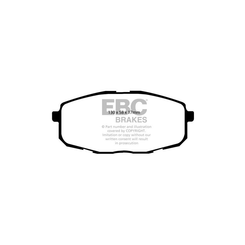 EBC Yellowstuff Brake Pads 130mm x 58mm DP41562R - Front