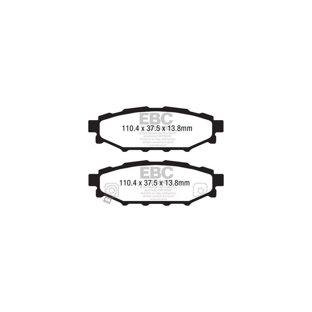 EBC Greenstuff 2000 Brake Pads 110mm x 38mm DP21584 - Rear