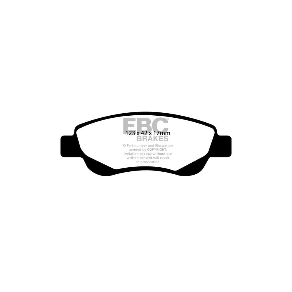 EBC Ultimax Brake Pads 123mm x 42mm DP1597 - Front