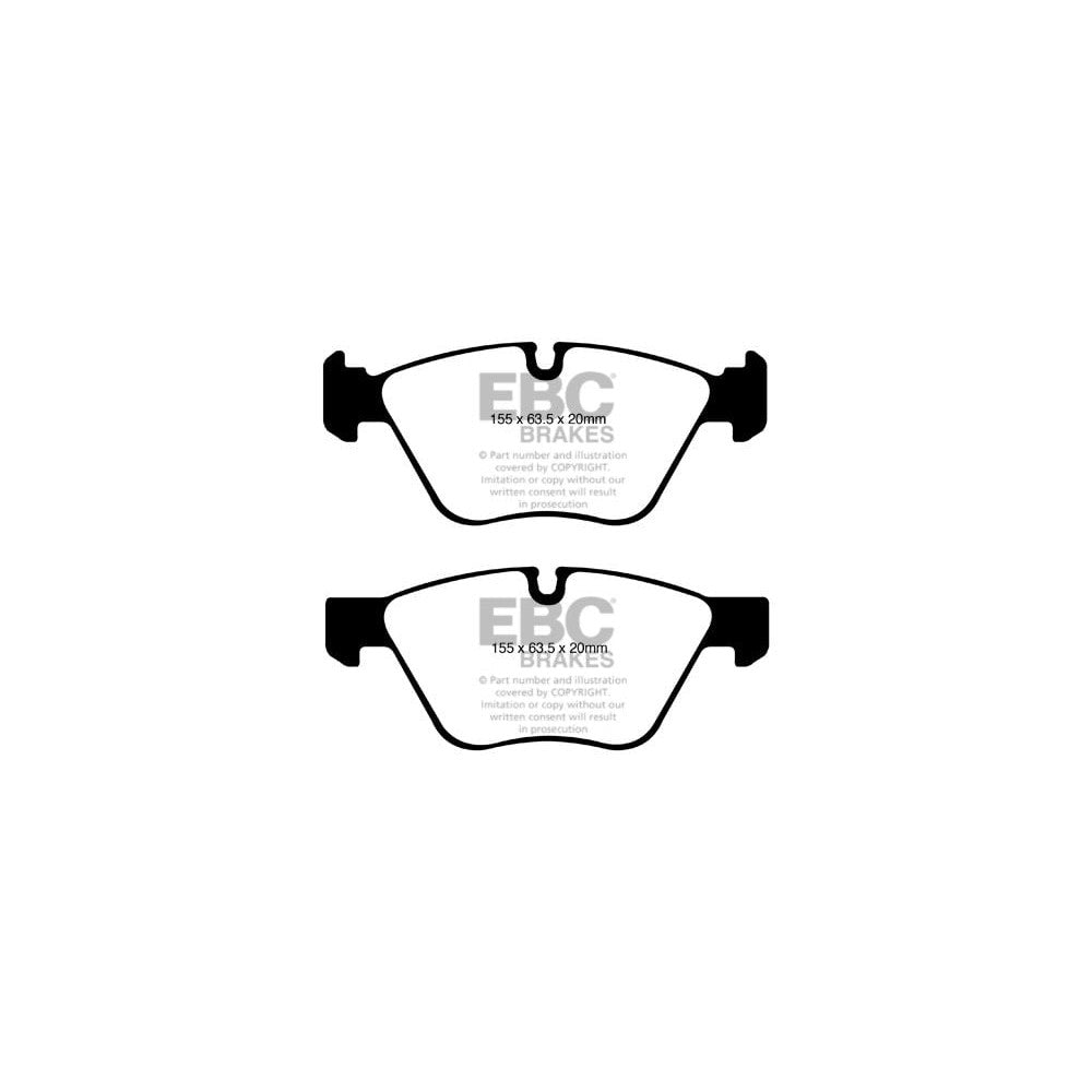 EBC Ultimax Brake Pads 155mm x 63.5mm DP1600 - Front