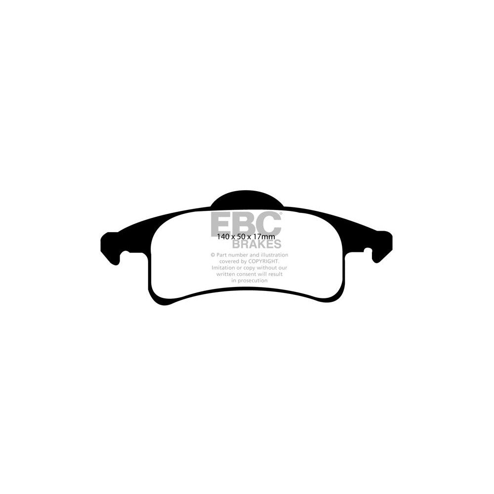 EBC Greenstuff 6000 Brake Pads 140mm x 50mm DP61606 - Rear