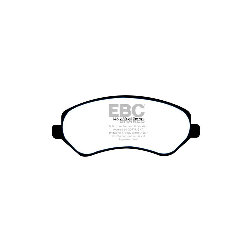 EBC Greenstuff 6000 Brake Pads 146mm x 59mm DP61612 - Front