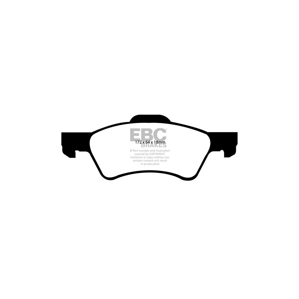 EBC Greenstuff 6000 Brake Pads 172mm x 64mm DP61613 - Front