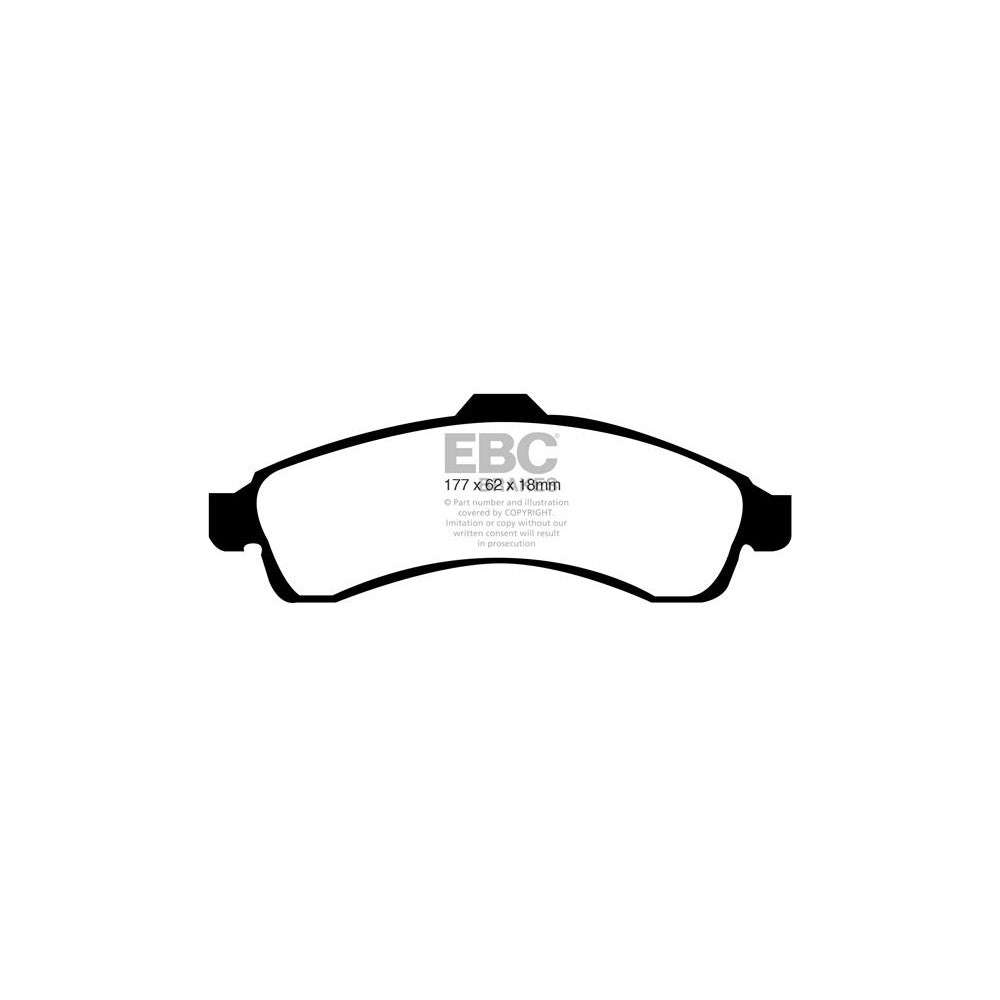 EBC Greenstuff 6000 Brake Pads 177mm x 62mm DP61618 - Front