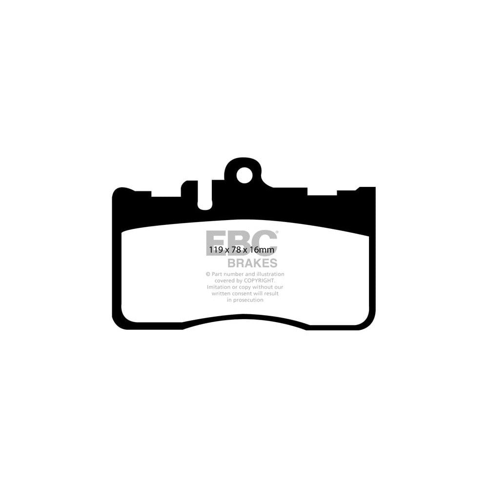 EBC Redstuff Brake Pads 119mm x 78mm DP31622C - Front