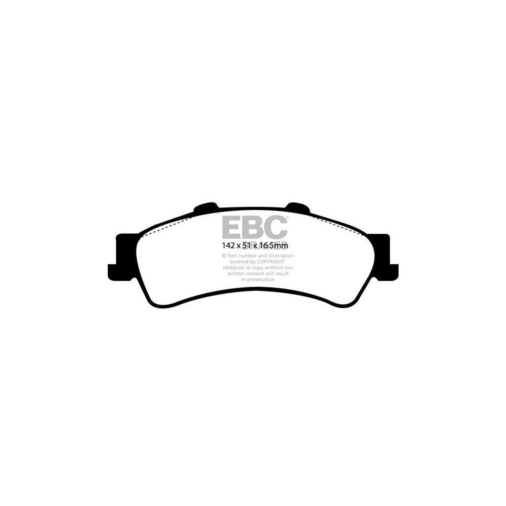 EBC Greenstuff 6000 Brake Pads 142mm x 51mm DP61630 - Rear