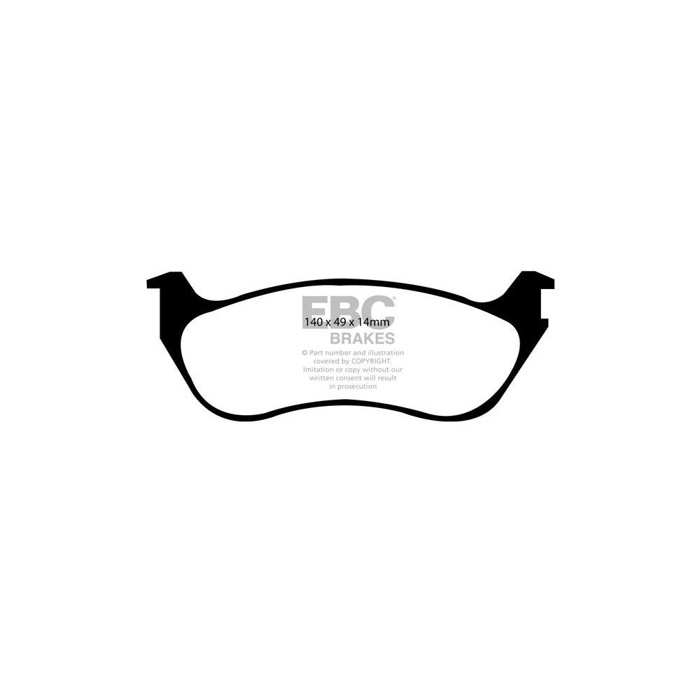 EBC Greenstuff 6000 Brake Pads 140mm x 49mm DP61631 - Rear