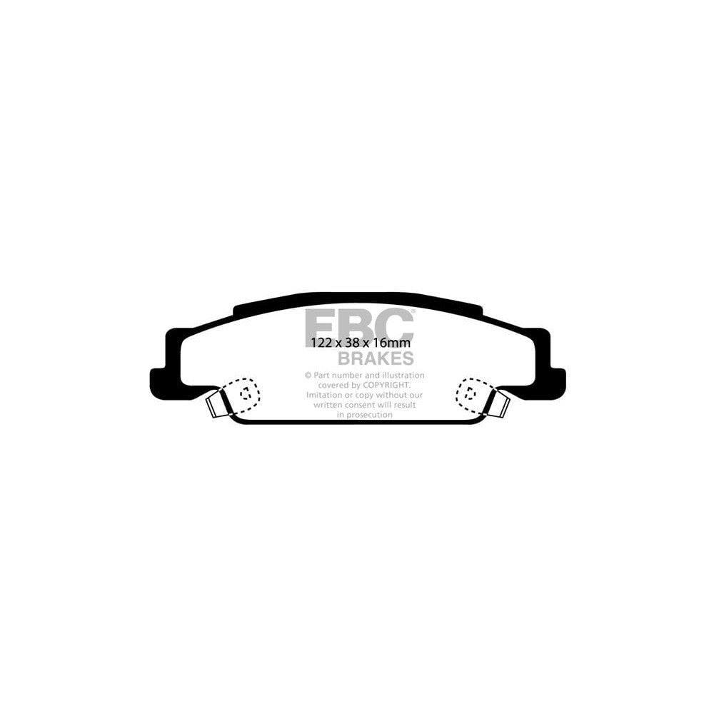 EBC Redstuff Brake Pads 122mm x 38mm DP31646C - Rear