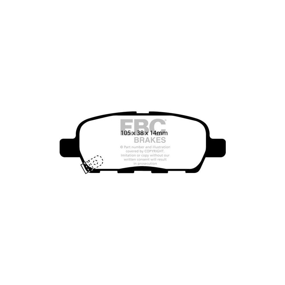 EBC Yellowstuff Brake Pads 105mm x 38mm DP41666R - Rear