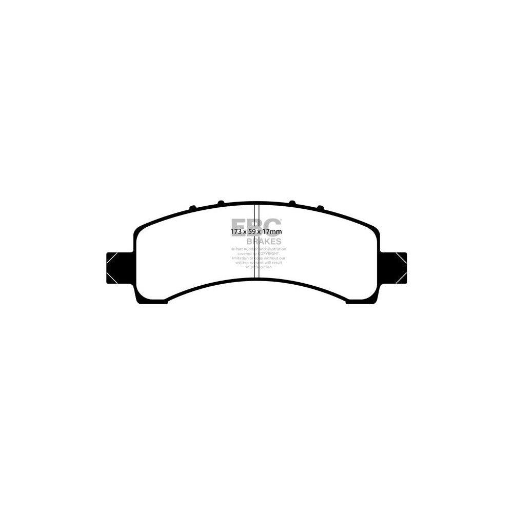 EBC Ultimax Brake Pads 173mm x 59mm DP1667 - Rear