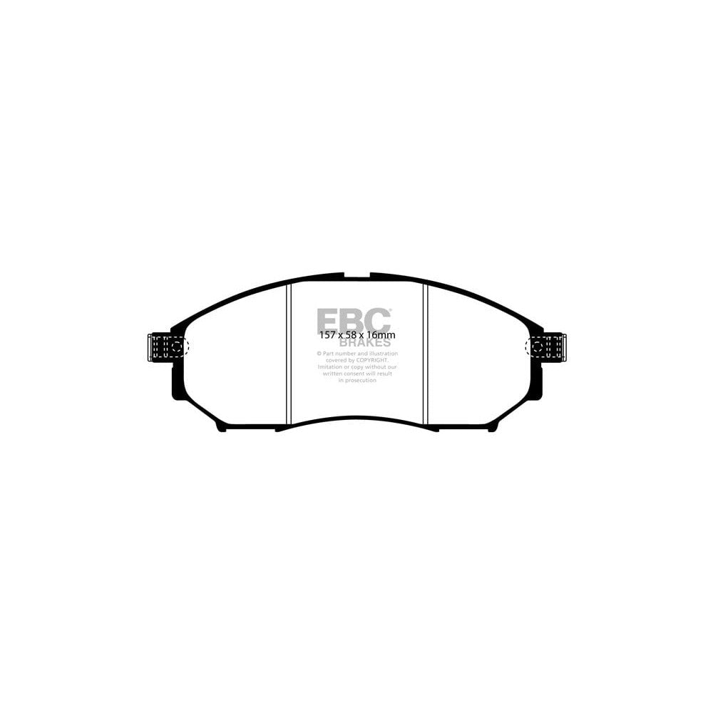 EBC Redstuff Brake Pads 157mm x 58mm DP31671C - Front