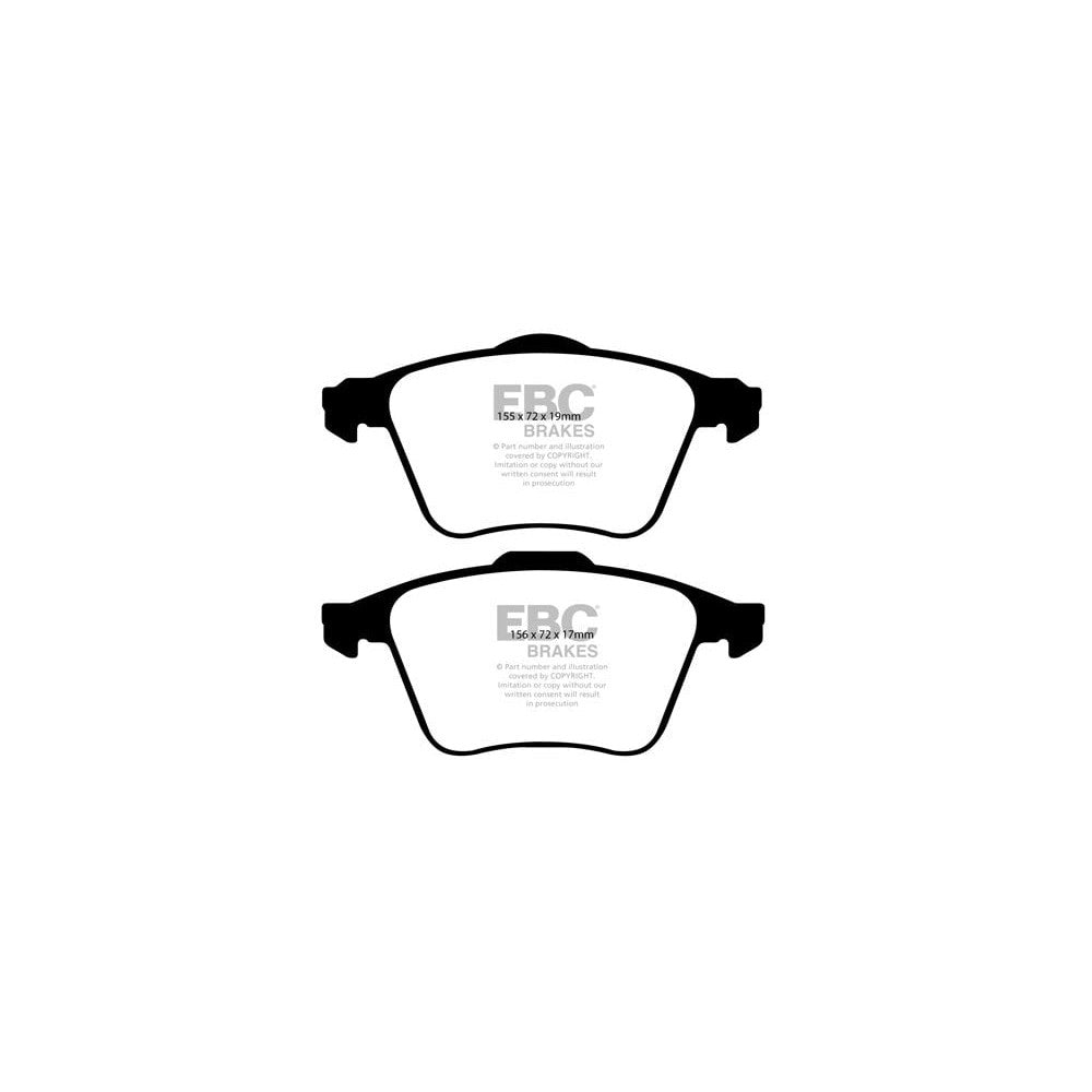 EBC Redstuff Brake Pads 156mm x 72mm DP31679C - Front