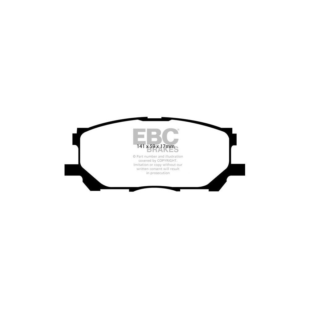 EBC Yellowstuff Brake Pads 141mm x 59mm DP41681R - Front
