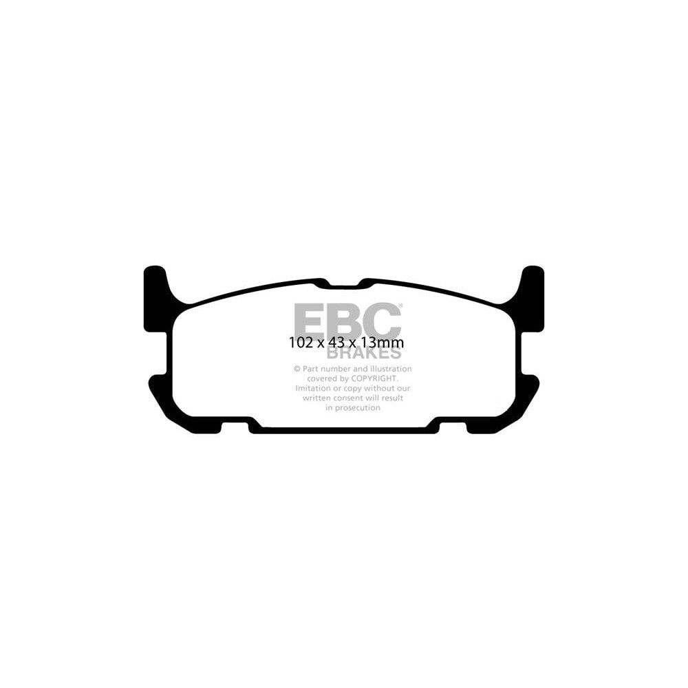 EBC Bluestuff B Brake Pads 102mm x 43mm DP51685B - Rear