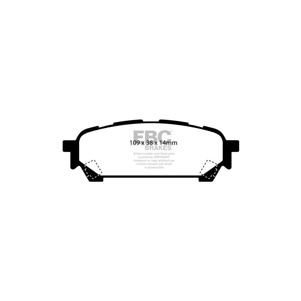 EBC Greenstuff 2000 Brake Pads 109mm x 38mm DP21687 - Rear