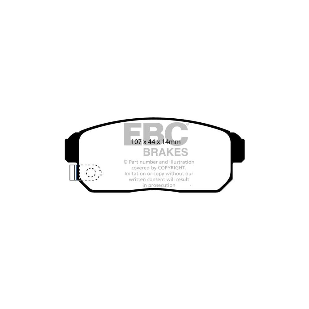 EBC Greenstuff 2000 Brake Pads 107mm x 44mm DP21691 - Rear