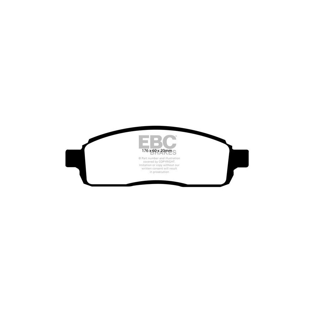 EBC Greenstuff 6000 Brake Pads 176mm x 60mm DP61696/2 - Front