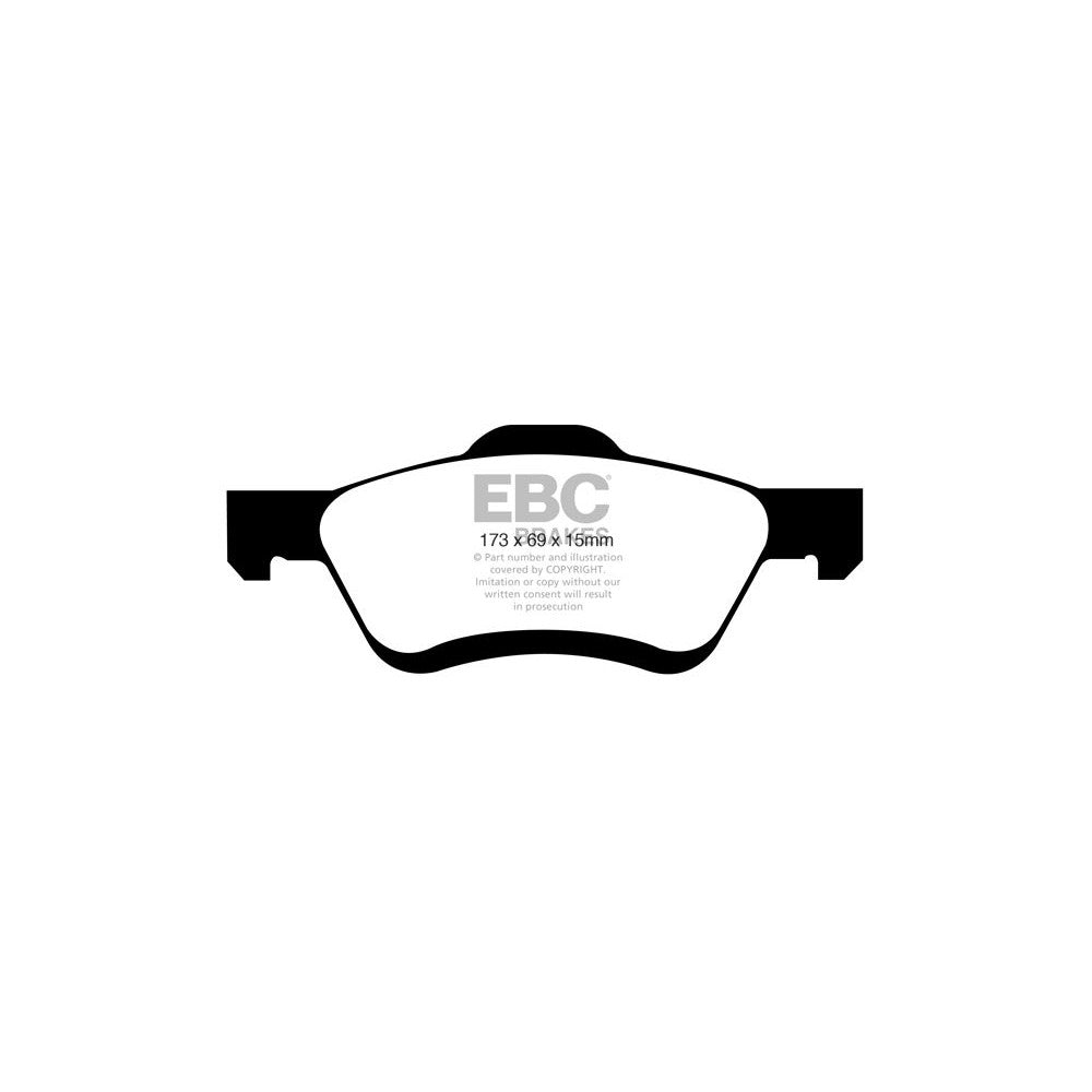 EBC Greenstuff 6000 Brake Pads 173mm x 69mm DP61709 - Front