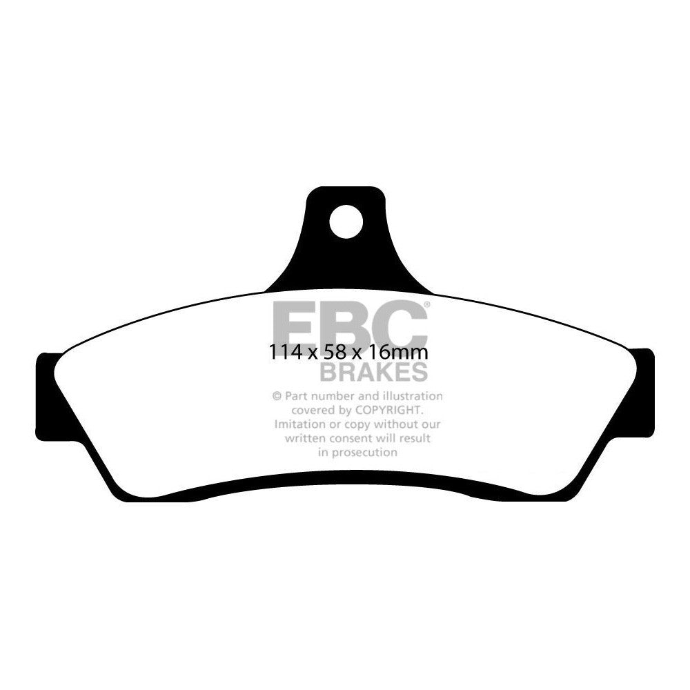 EBC Redstuff Brake Pads 114mm x 58mm DP31711C - Rear