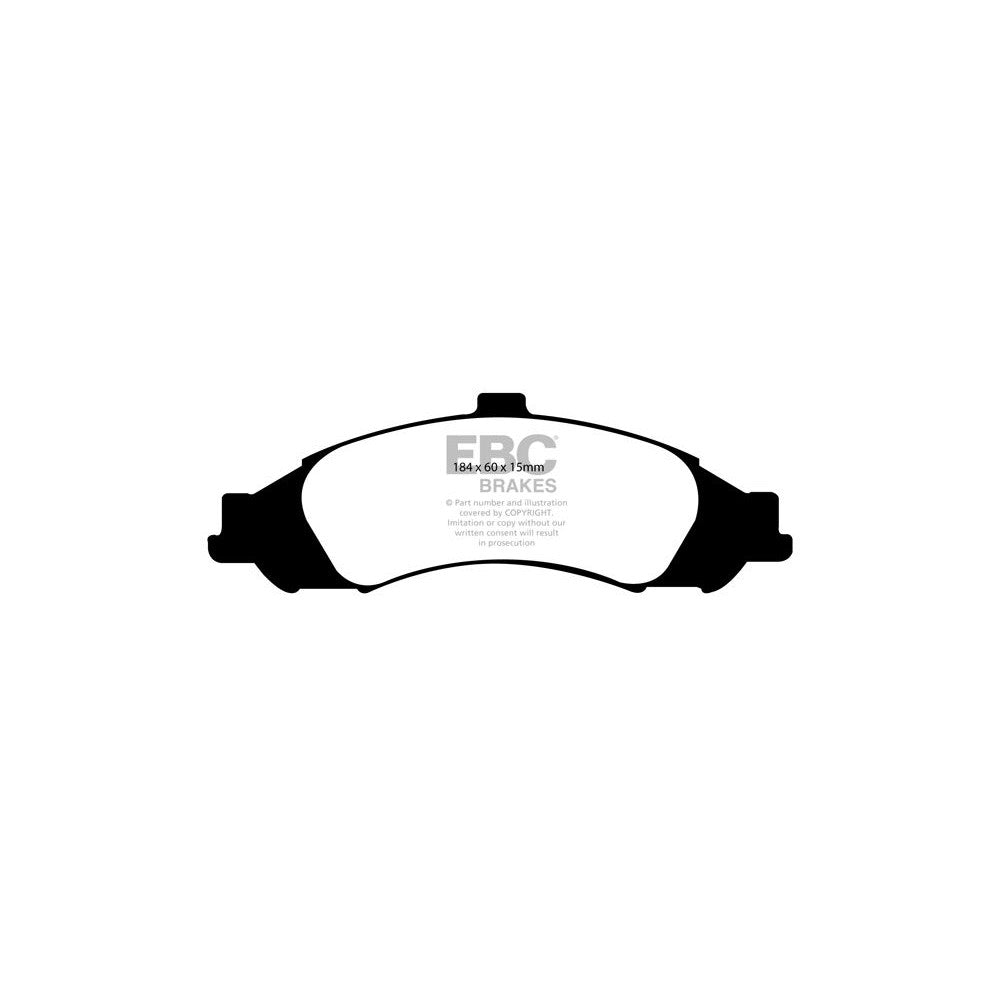 EBC Yellowstuff Brake Pads 184mm x 60mm DP41721R - Front