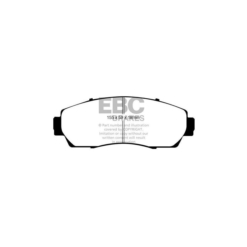 EBC Greenstuff 6000 Brake Pads 155mm x 59mm DP61743 - Front