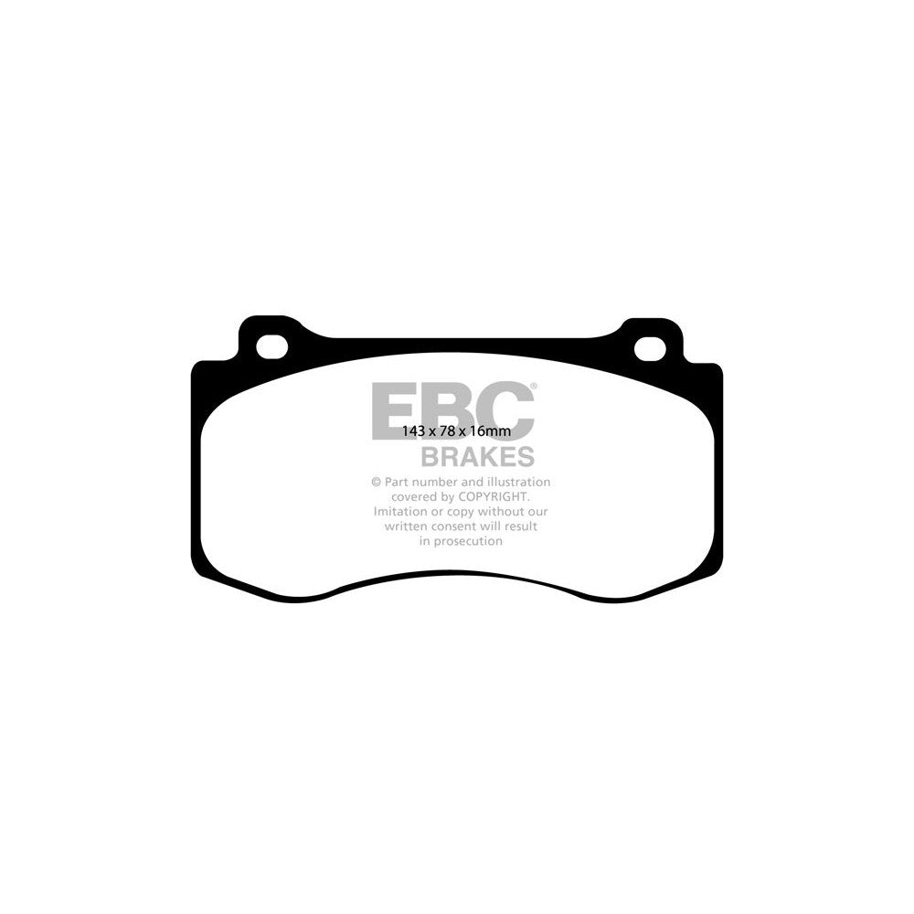 EBC Yellowstuff Brake Pads 143mm x 78mm DP41764R - Front