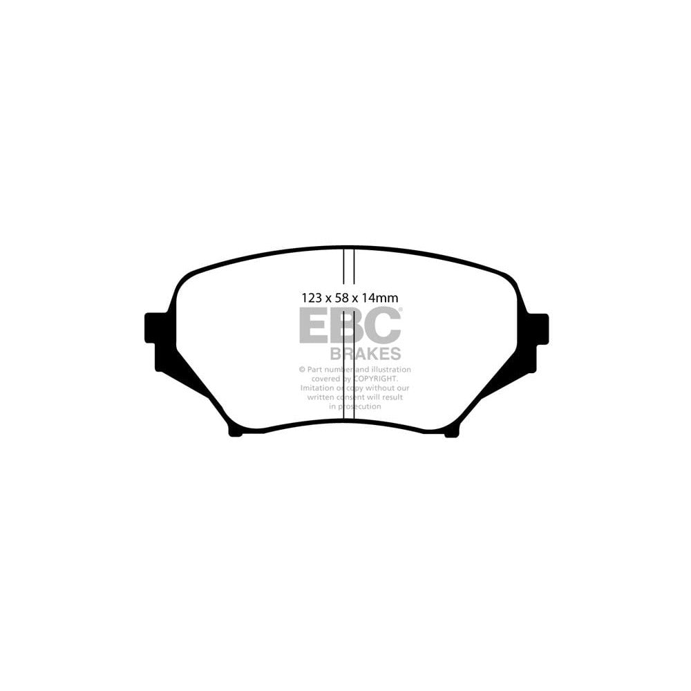 EBC Ultimax Brake Pads 123mm x 58mm DP1774 - Front