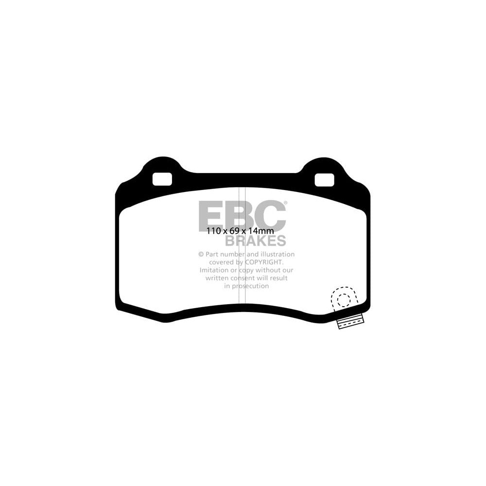 EBC Yellowstuff Brake Pads 110mm x 69mm DP41788R - Rear