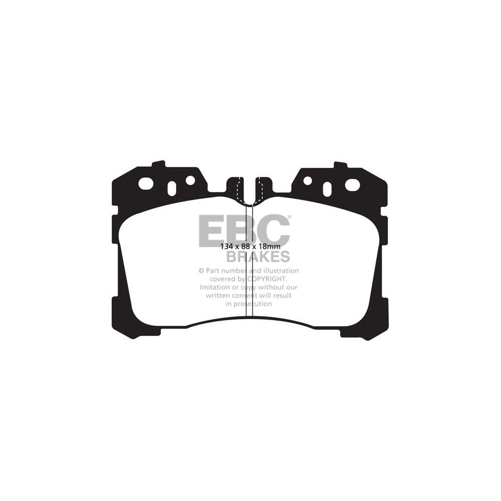 EBC Yellowstuff Brake Pads 134mm x 88mm DP41811R - Front