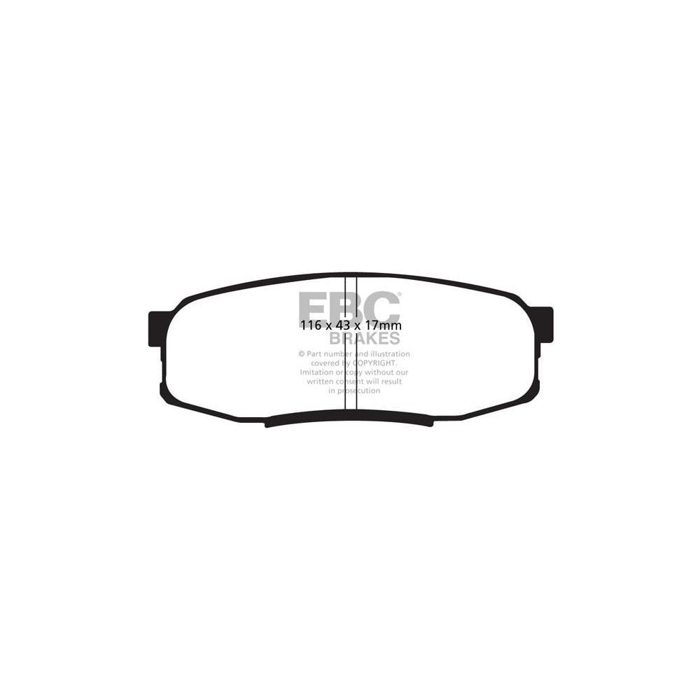 EBC Greenstuff 6000 Brake Pads 116mm x 43mm DP61816 - Rear