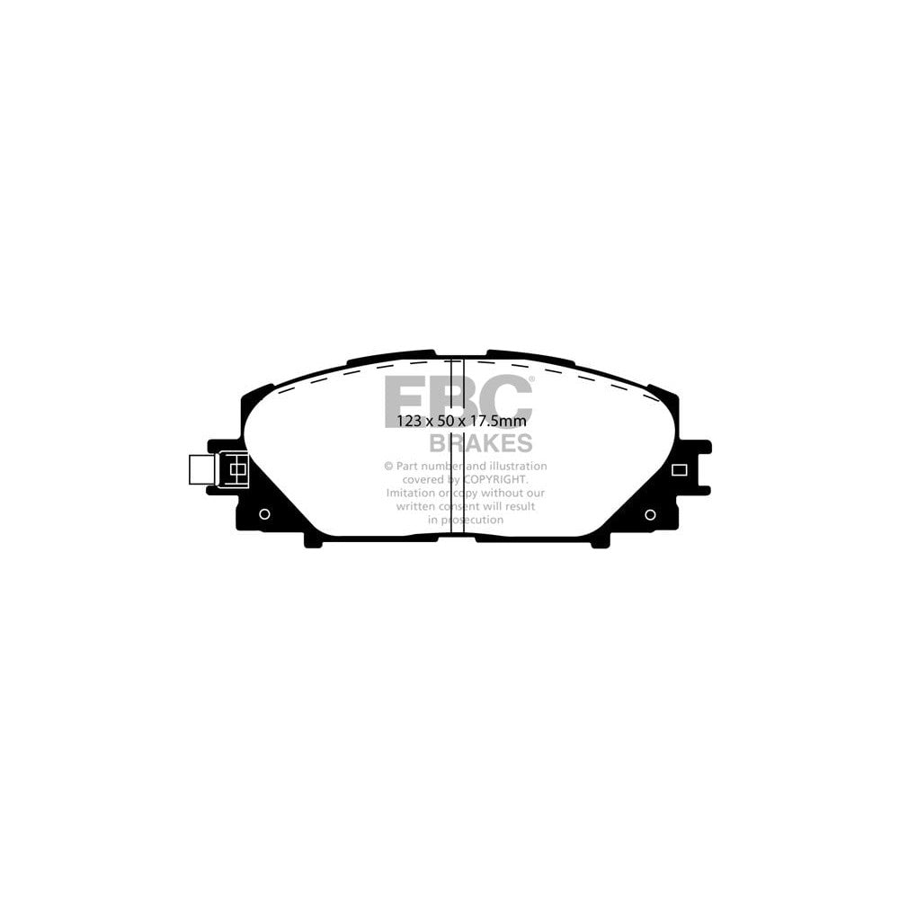 EBC Greenstuff 2000 Brake Pads 123mm x 50mm DP21817 - Front