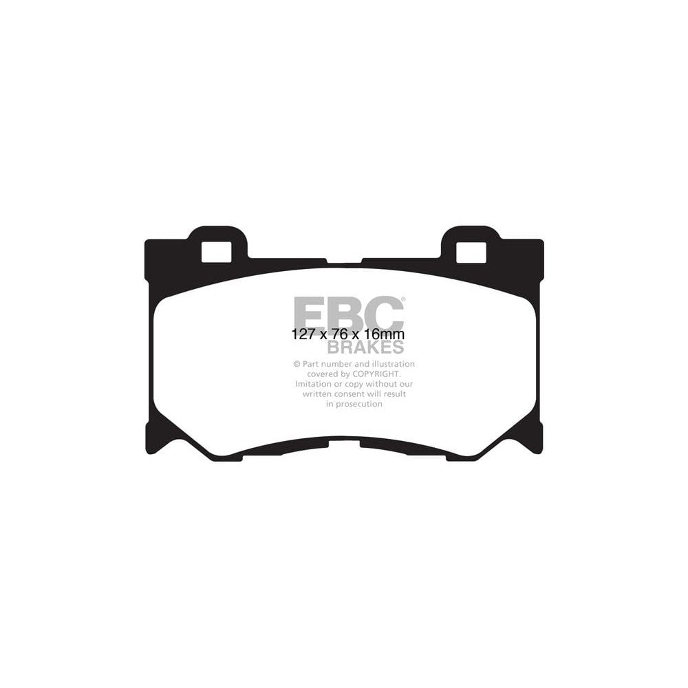 EBC Greenstuff 6000 Brake Pads 127mm x 76mm DP61823 - Front