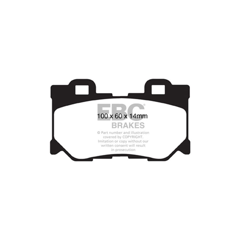 EBC Greenstuff 6000 Brake Pads 100mm x 60mm DP61824 - Rear