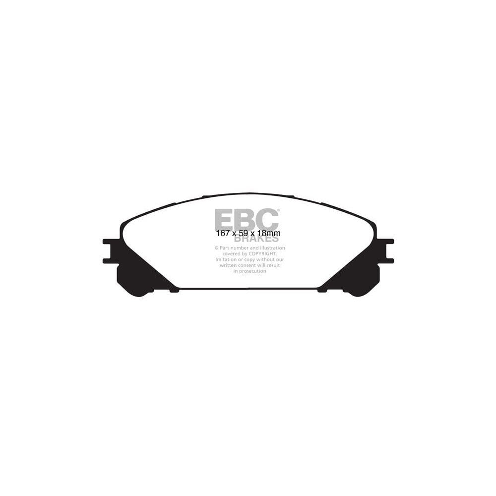 EBC Greenstuff 2000 Brake Pads 166mm x 59mm DP21837 - Front