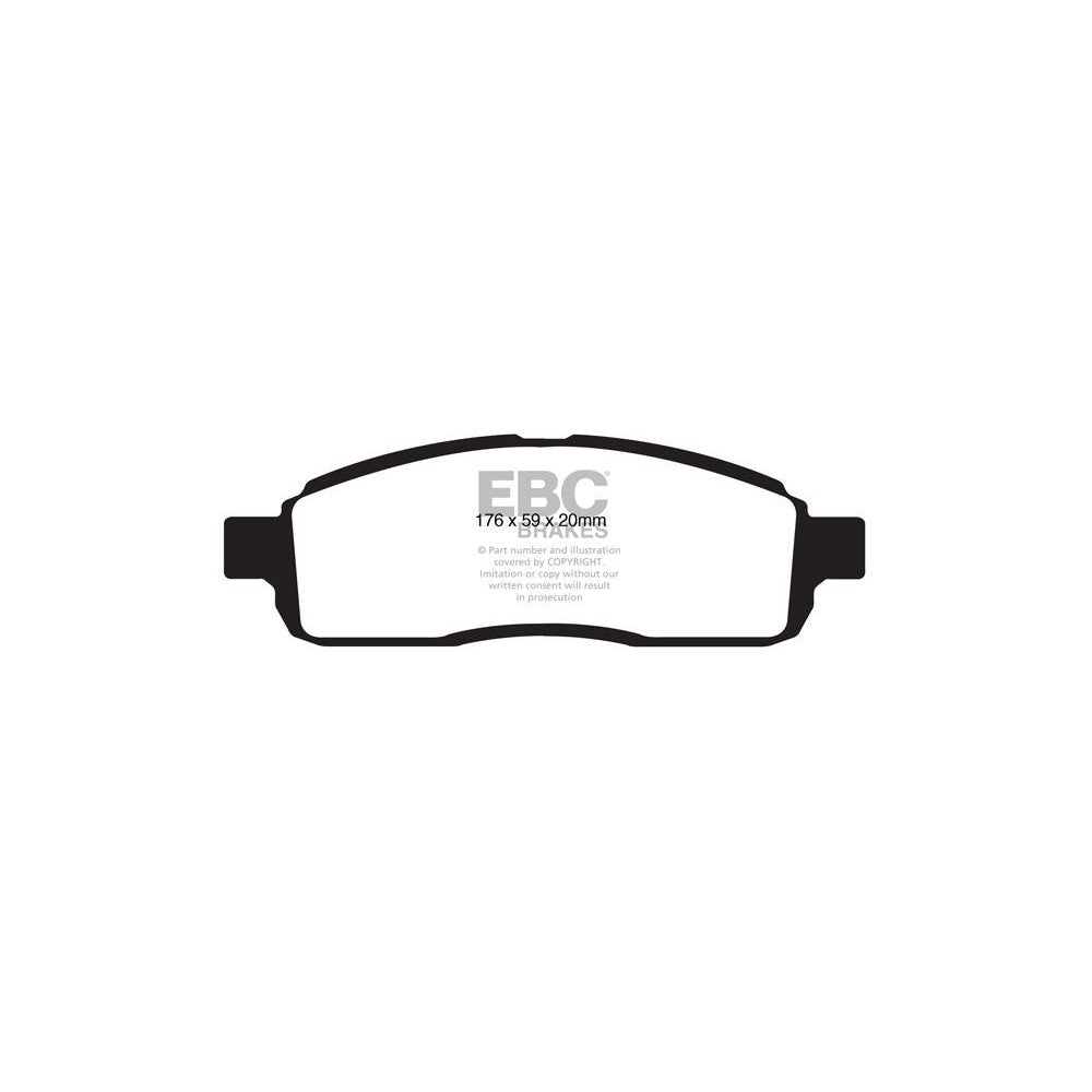 EBC Ultimax Brake Pads 176mm x 59mm DP1843 - Front