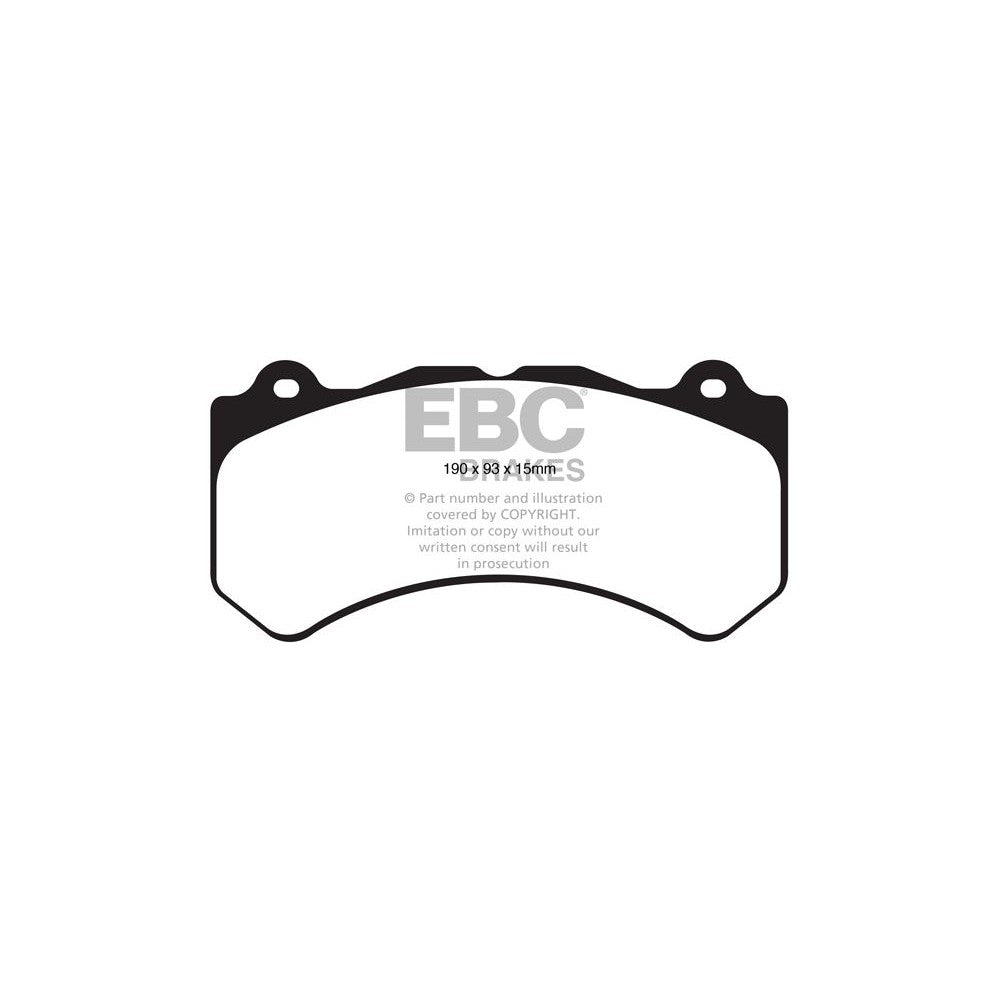 EBC Yellowstuff Brake Pads 190mm x 93mm DP41853R - Front
