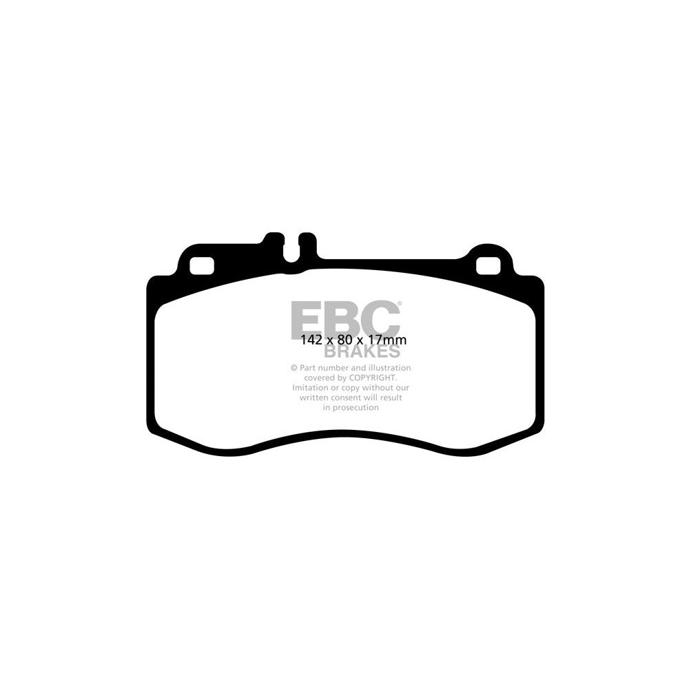 EBC Yellowstuff Brake Pads 142mm x 80mm DP41857R - Front