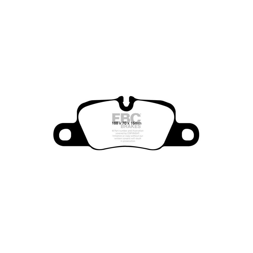EBC Yellowstuff Brake Pads 187.5mm x 66mm DP41858R - Rear
